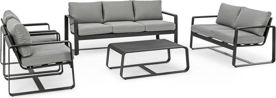 Hliníkový záhradný konferenčný stolík 62x105 cm Merrigan – Bizzotto