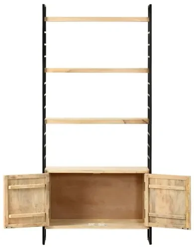 vidaXL 4-poschodová knižnica 80x30x180 cm mangovníkový masív-