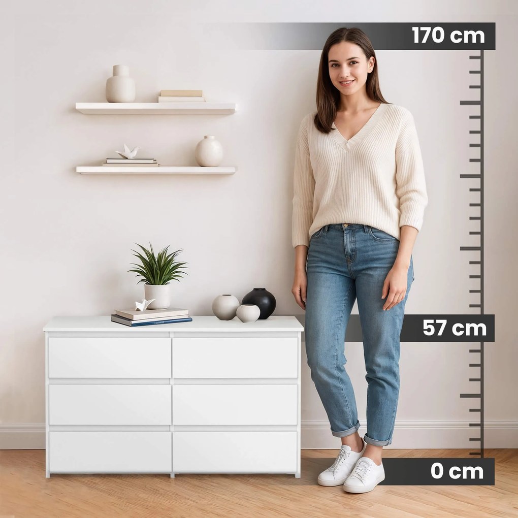 Komoda CL6 100 cm bílá