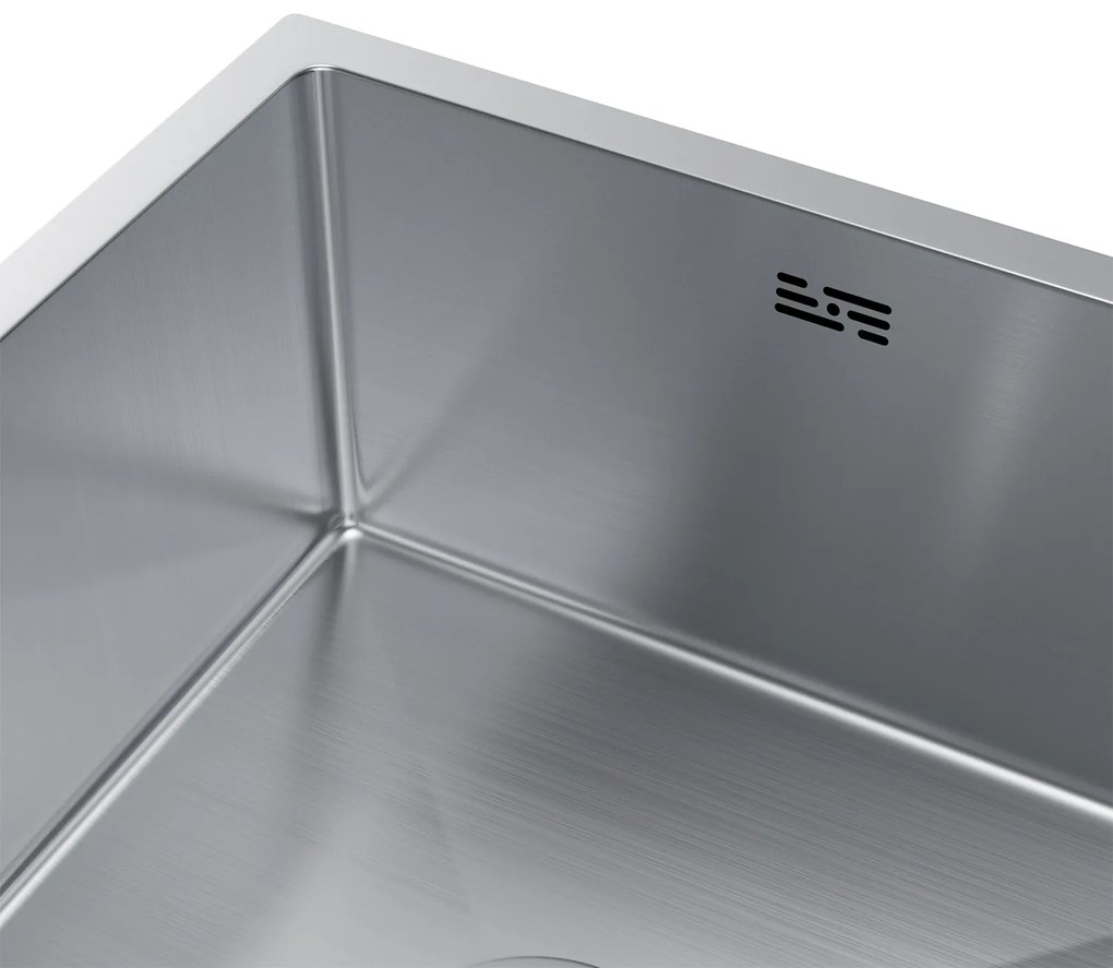 Erga HD, 1-komorový oceľový drez 470x450x210 mm, oceľová, ERG-MLS-HD4745