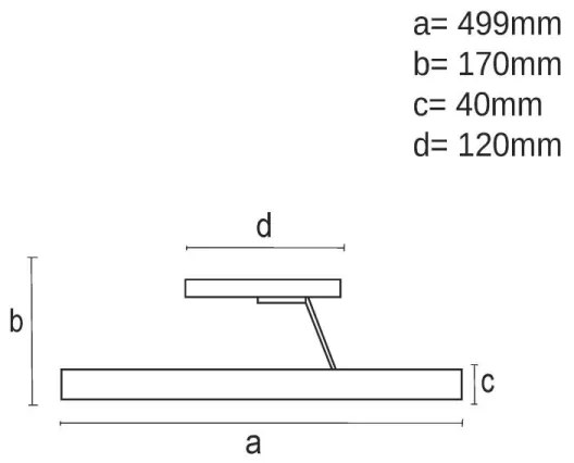 LED Stmievateľný prisadený luster LED/40W/230V 3000-6500K zlatá + diaľkové ovládanie
