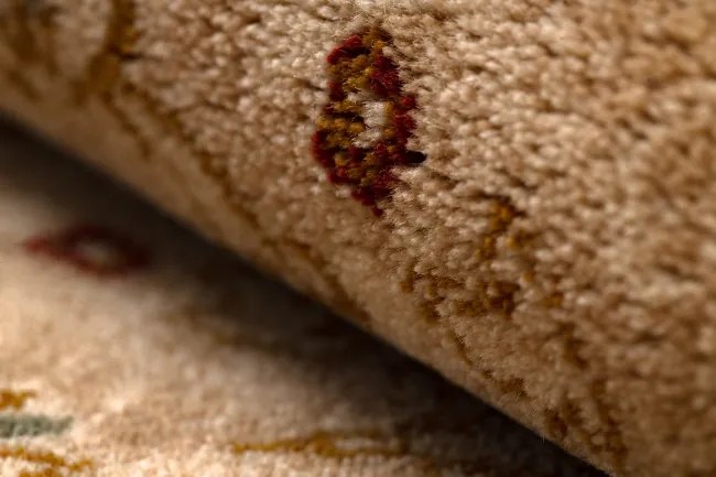 Koberec POLONIA KORDOBA 25 rozeta / rám, svetlý rubín kruh