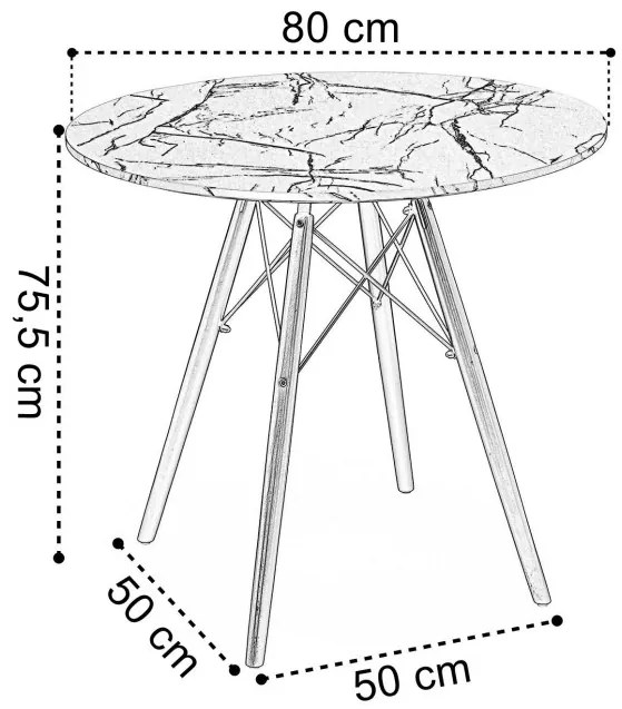 Jedálenský stôl PARIS čierny