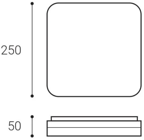 LED2 - LED Stropné svietidlo SQUARE LED/12W/230V IP54 3000/4000/5700K