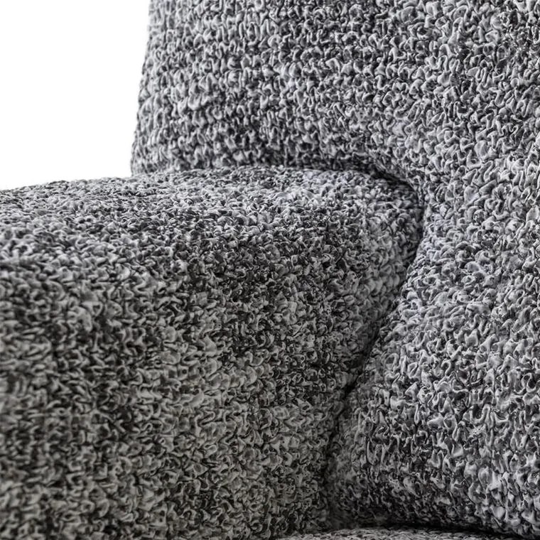 Bielastické poťahy MARMO šedé kreslo ušiak (š. 60 - 110 cm)
