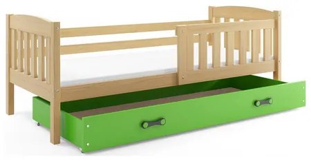 Detská posteľ KUBUS s úložným priestorom 90x200 cm - borovica Biela