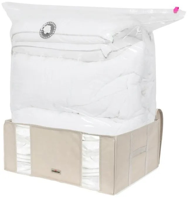 Úložný box s puzdrom Compactor Life, 210 l, béžová