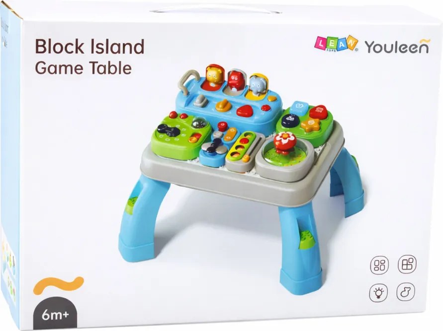 LEAN Toys Interaktívna vzdelávacia stolička pre batoľa – moduly so zvukmi