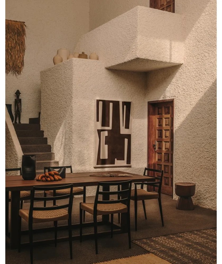 Jedálenská stolička z dubového dreva v čierno-prírodnej farbe v súprave 2 ks Analy – Kave Home