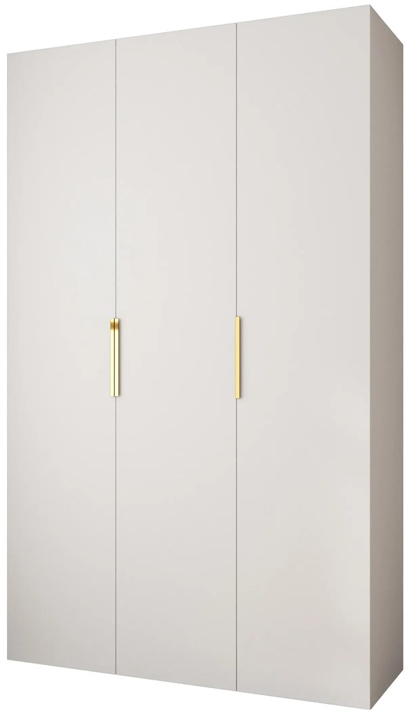 Šatníková skriňa 150 cm Carmela 40-4 (biela + zlatá). Akcia -20%. Vlastná spoľahlivá doprava až k Vám domov. 1126654