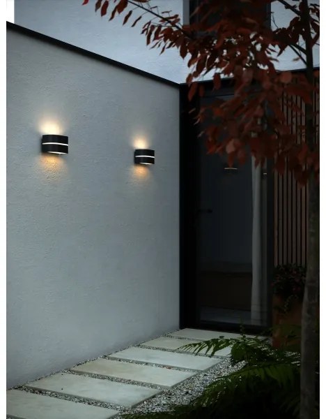 Nordlux - Vonkajšie nástenné svietidlo SIBELIS 1xE27/10W/230V IP44 čierna