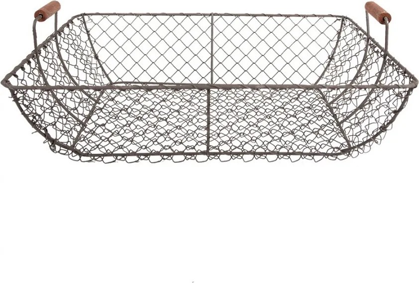 Sada úložných košů 3 40x34x15 / 36x30x14 / 32x26x13 cm Hnědé železné obdélníkové kuchyňské koše - 15,00 cm