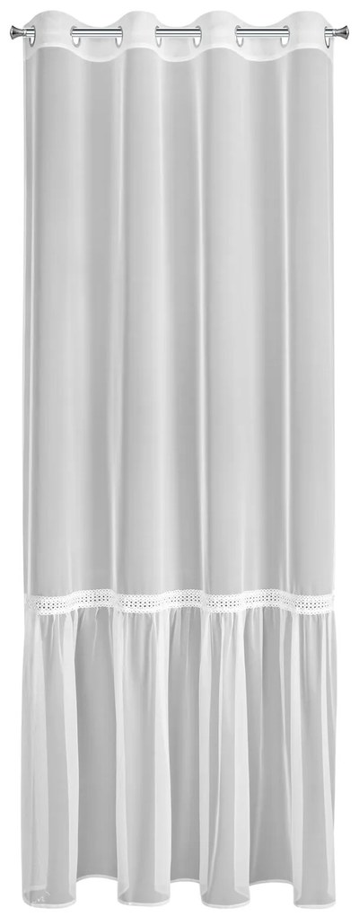 ZÁCLONA NA KRÚŽKOCH NAOMI 140X260 CM BIELA