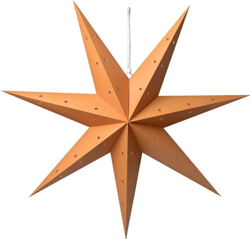 Bronzová závesná vianočná papierová hviezda XL - 90*18*90 cm