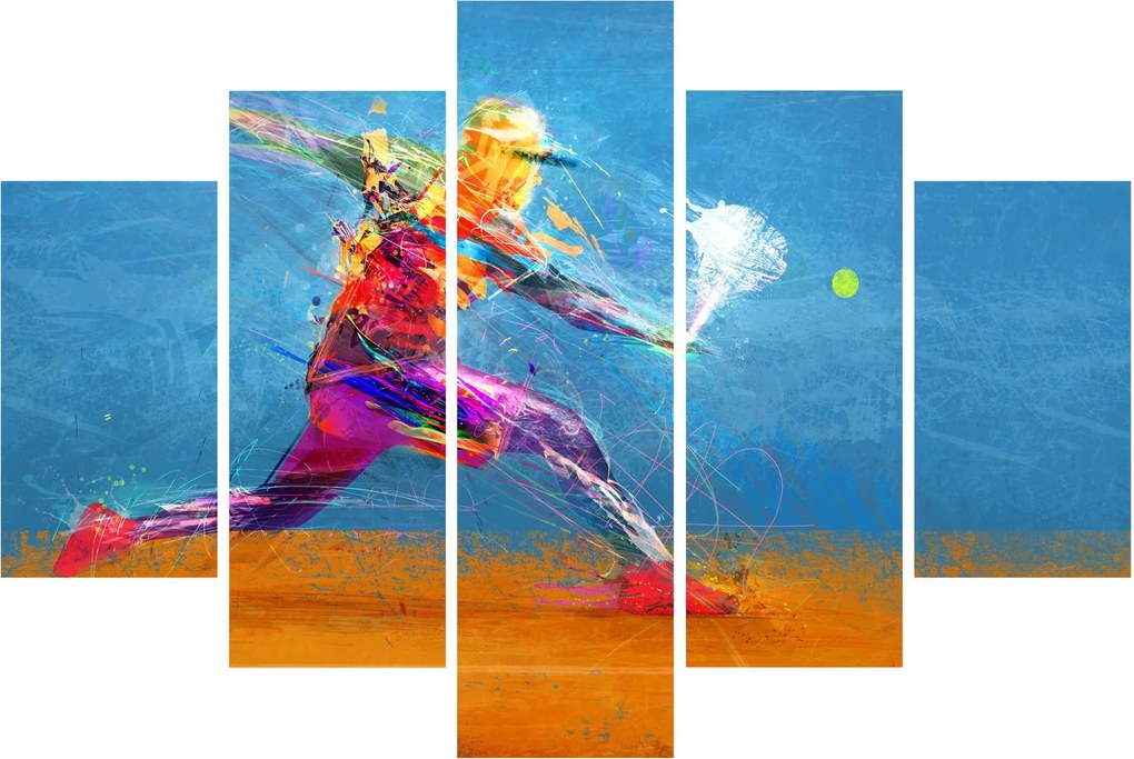 Obraz - Maľovaný tenista (150x105 cm)