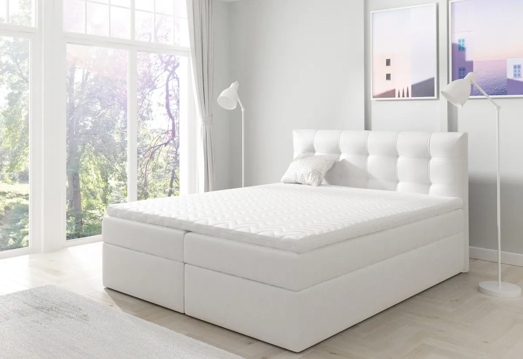 Čalúnená posteľ boxspring TOP 1, 200x200, inari 100