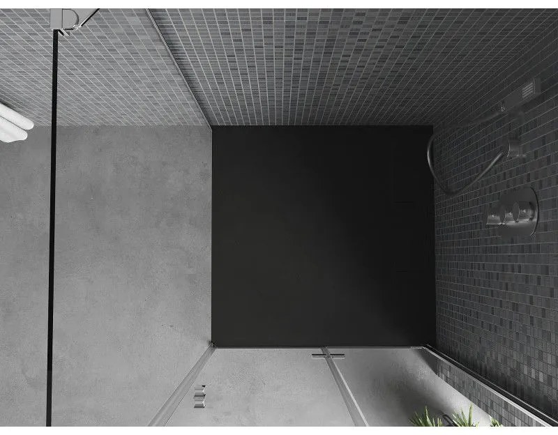Mexen Otto, SMC štvorcová sprchová vanička 90 x 90 cm, čierna, 4N709090