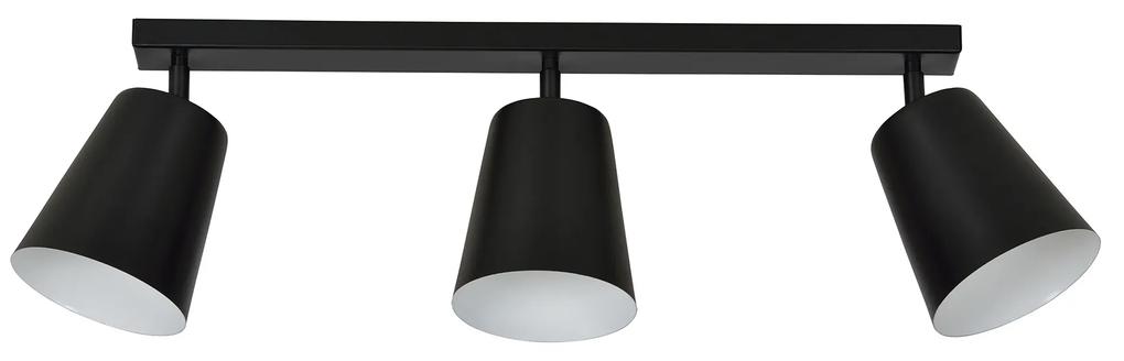 PRISM 3 | moderná stropná lampa trojitá Farba: Čierna/Biela