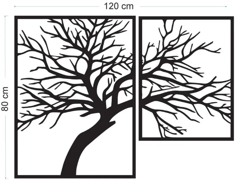 Drevený obraz stromu s vyrezávanými vetvami I SENTOP HDF0221