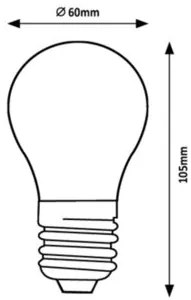 Rabalux LED Spiral Filament žiarovka Amber A60 4W/E27/300Lm/2700K+RGB/Dim