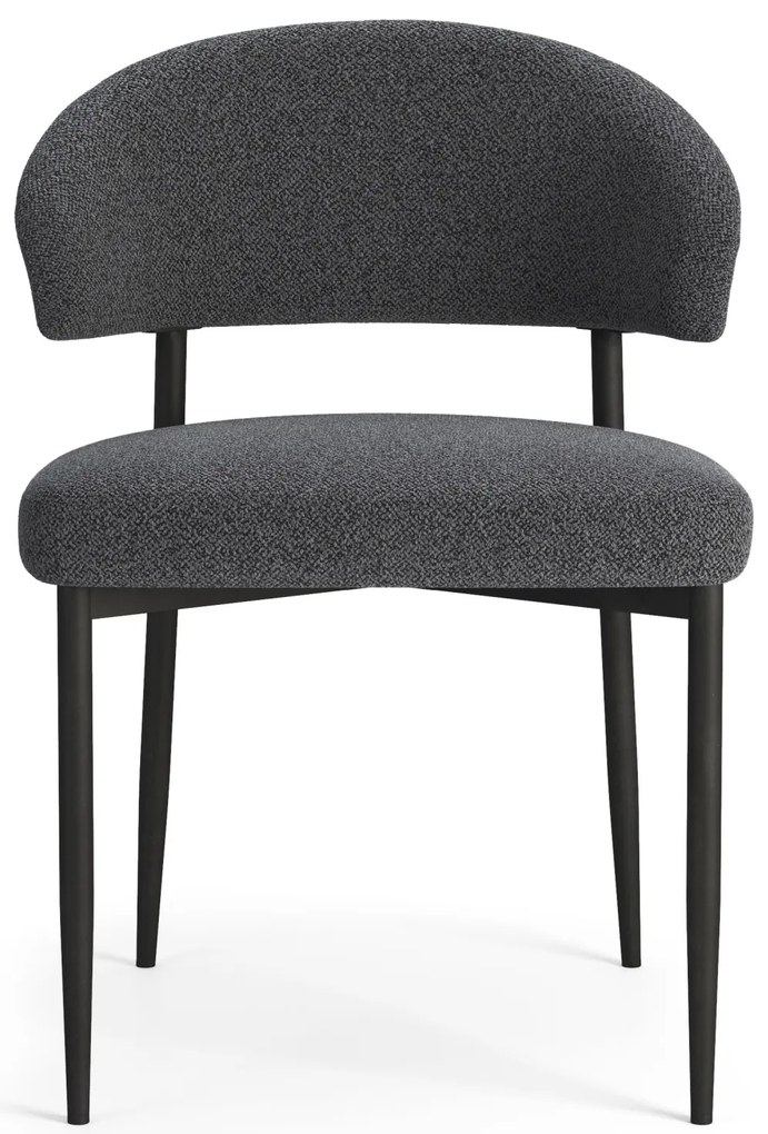 IRIS Antracit [Tmavosivá] (tkanina Basel 19) – MODERNÁ ČALÚNENÁ STOLIČKA DO OBÝVAČKY/JEDÁLNE BOHO