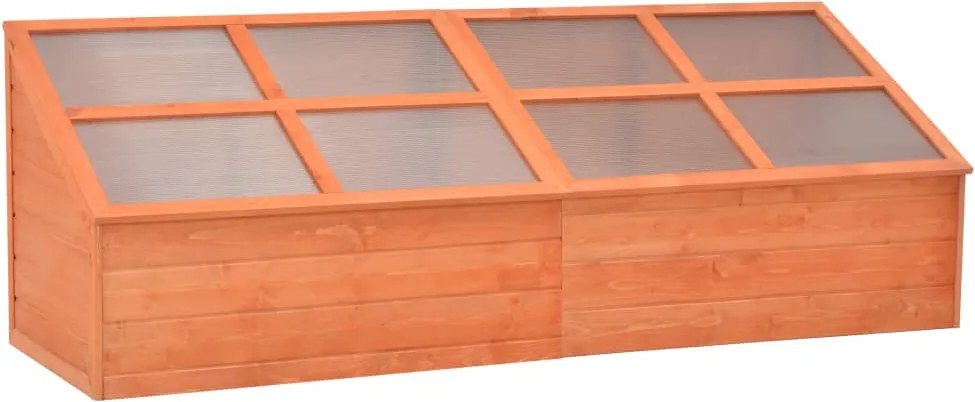 vidaXL Skleník, drevo 180x57x62 cm