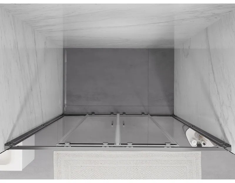 Mexen Exo, 2-krídlové posuvné 150x200 cm, 6mm číre sklo, chrómový profil, 8152-150-000-01-00
