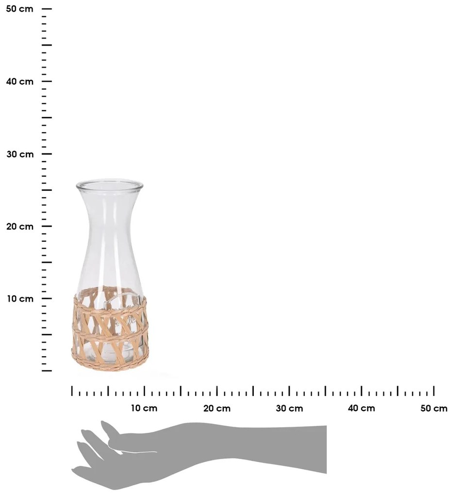 Excellent Houseware Sklenená karafa Rattan 1,2l