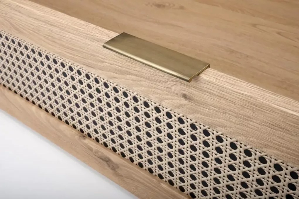 Dvoulůžková postel Borneo K 160x200 s šuplíky dub artisan/černá