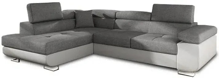 Rohová sedacia súprava DOLI, Ľavá, sivá (neve 97/83)