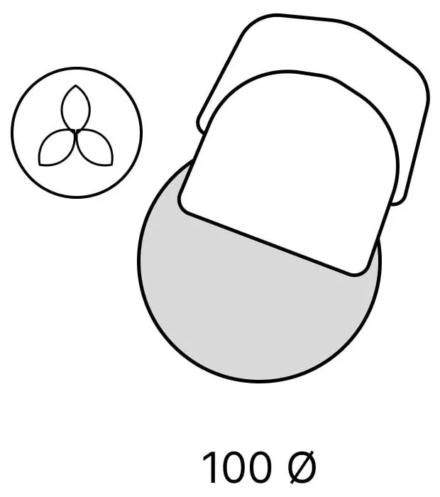 Béžový okrúhly koberec ø 100 cm - Vitaus
