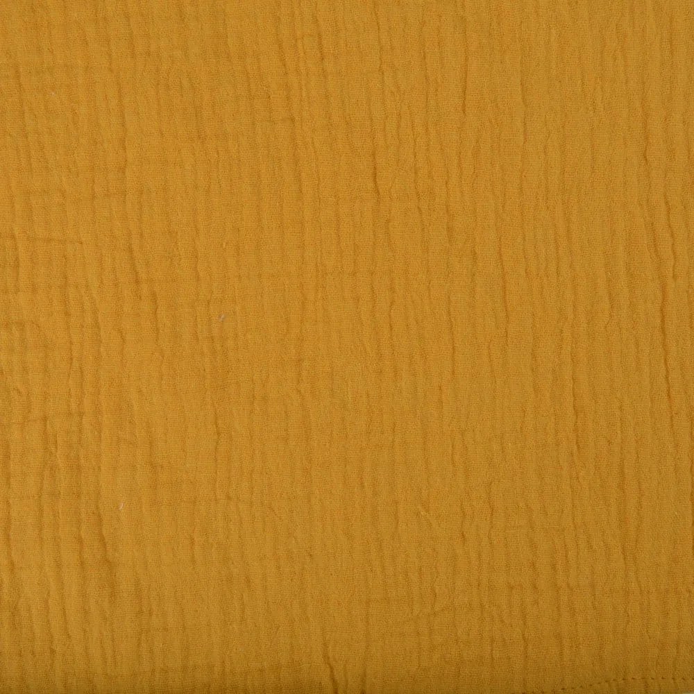 Žltá mušelínová detská osuška s kapucňou 75x75 cm – Bébé Douceur