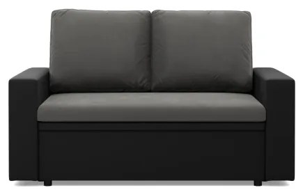 Dvojmiestna pohovka LUNA rozkladacia, popolová / čierna