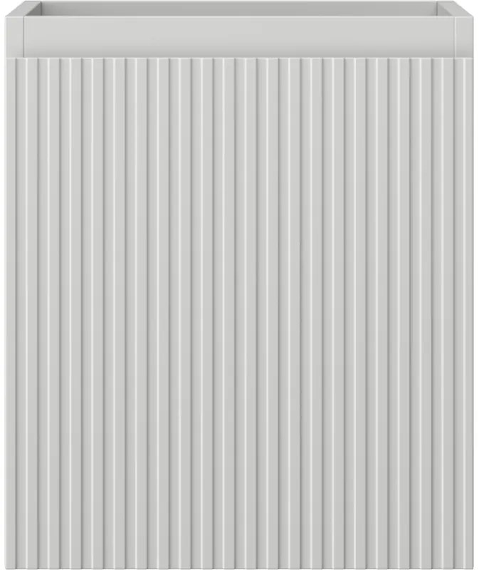 Mexen Rivel, kúpeľňová skrinka 40 cm, 1 zásuvka, drážkovaná, sivá matná, 91A20-04047-1-BF62