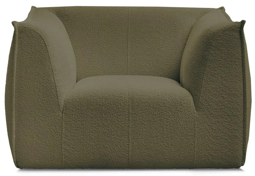 Zelené kreslo z textílie buklé Giorgia – Bobochic Paris