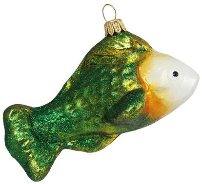 Sklenená ryba zelená