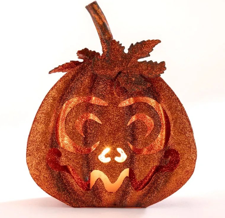Kovový lampáš TEKVICA HALLOWEEN 21 cm