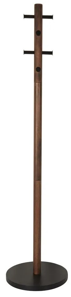 Čierny prírodný vešiak z kaučukového dreva Pillar - Umbra