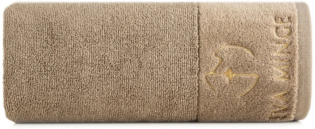 BAVLNENÝ UTERÁK EVA MINGE GAJA 70X140 CM BÉŽOVÁ