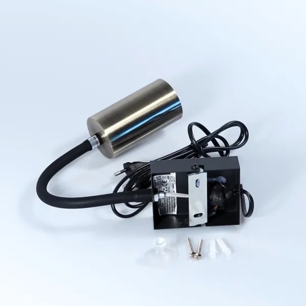 Globo 57911WM - Flexibilná nástenná lampa ROBBY 1xGU10/25W/230V čierna/mosadz