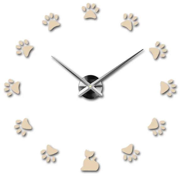 Moderné nalepovacie nástenné hodiny SS | 3D hodiny 12S017 Wanduhr