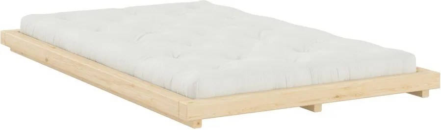 Jednolôžková posteľ z borovicového dreva bez čela s roštom 120x200 cm v prírodnej farbe Dock – Karup