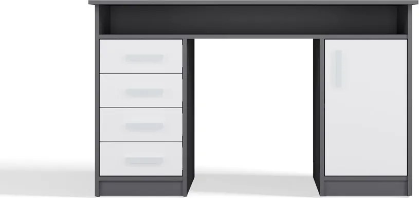 Písací stôl ADA 125 cm antracit/biely