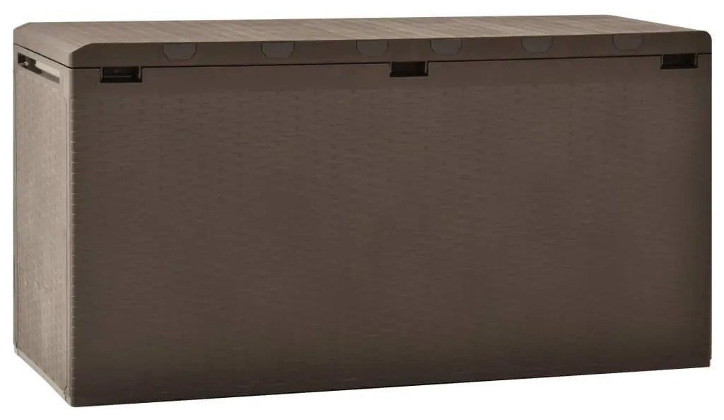 vidaXL Záhradný úložný box hnedý 114x47x60 cm
