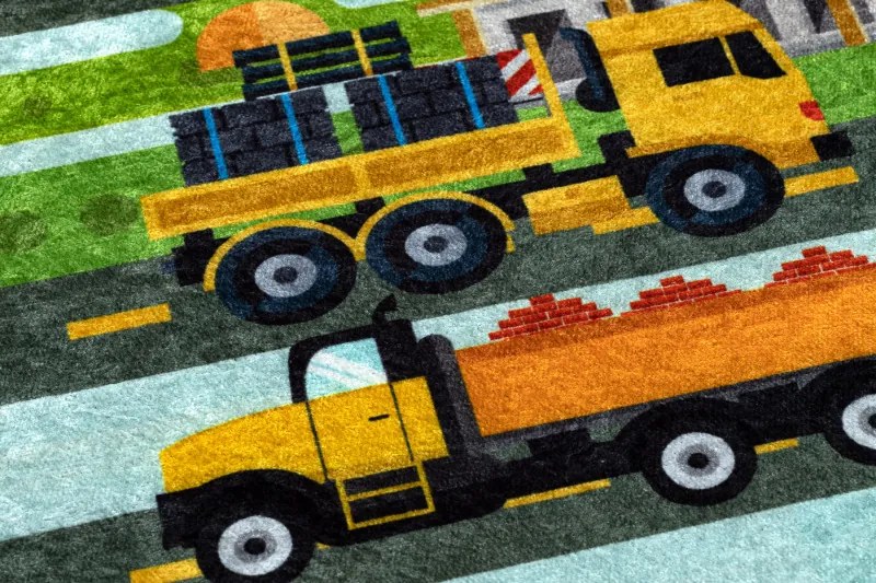 Dywany Łuszczów, Detský kusový koberec Junior 52105.801 Construction site, 160x220, viacfarebná, detská izba