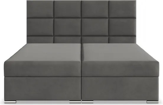 Manželská posteľ CALVI Velvet 180×200 cm sivá