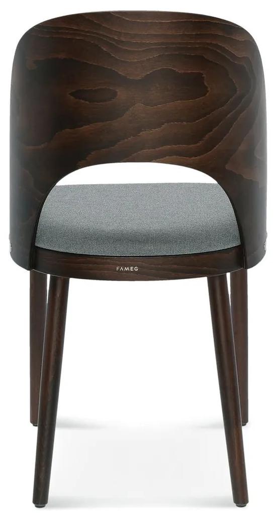 FAMEG Avola - A-1411 - jedálenská stolička Farba dreva: dub premium, Čalúnenie: koža L1