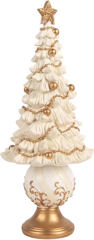 Christmas Decoration Figurine Christmas Tree ? 13x32 Cm White Plastic - ? 13*32 cm