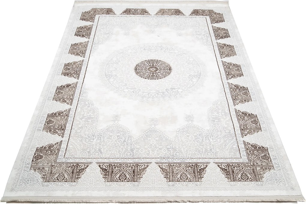 Koberec SAHARA N761A krémovo-hnedý obdĺžnikový – teplo a štýl Rozmer: 180x250 cm