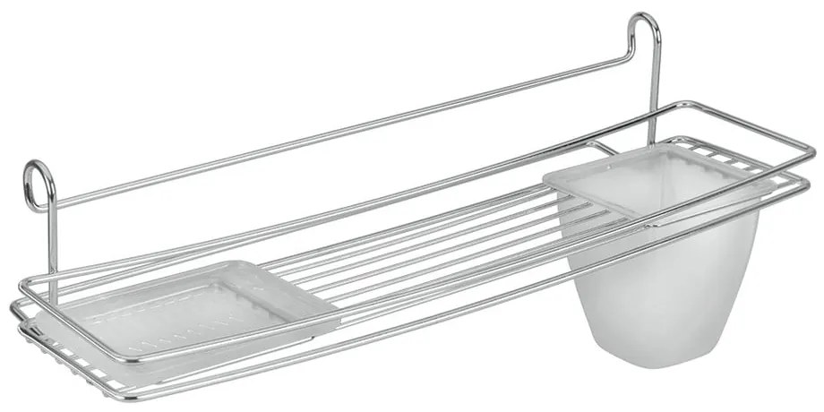 Polička s pohárikom na zubné kefky na dvierka Metaltex